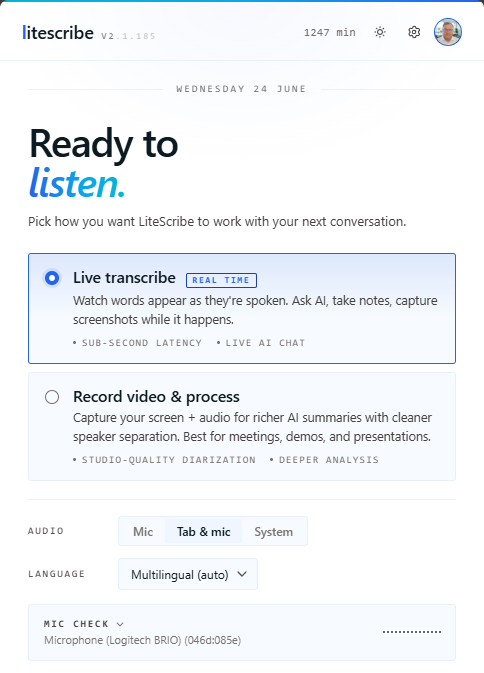 LiteScribe extension app screenshot